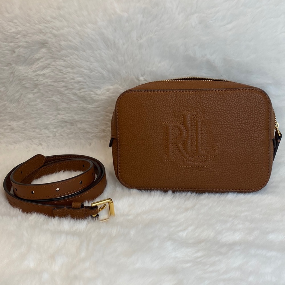 LAUREN Ralph Lauren Zip Around/Fanny Pack/Belt Bag Brown Leather
